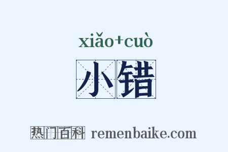 小错是什么意思的图片